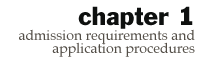 Chapter 1 - Admission Requirements and Application 
Procedures